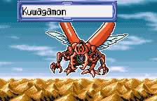 Digimon Anode & Cathode Tamer (Veedramon Version) (WonderSwan Color) screenshot: Monster attack animation