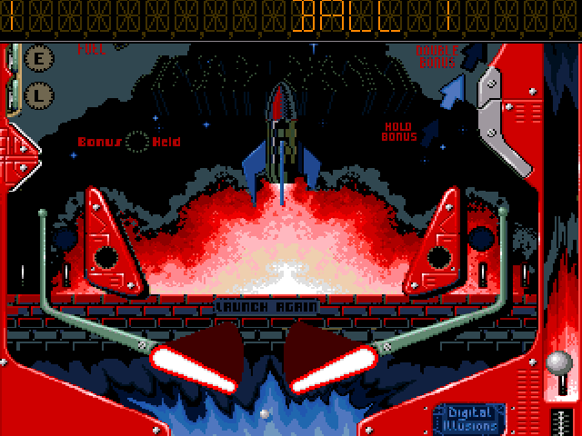 Pinball Dreams (Amiga) screenshot: Ignition pinball (bottom part).