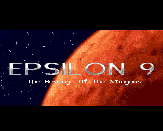 Epsilon 9: The Revenge of the Stingons (Amiga) screenshot: Title screen