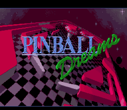 Pinball Dreams (SNES) screenshot: Title screen.