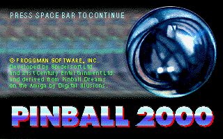 Pinball 2000 (DOS) screenshot: Title Screen