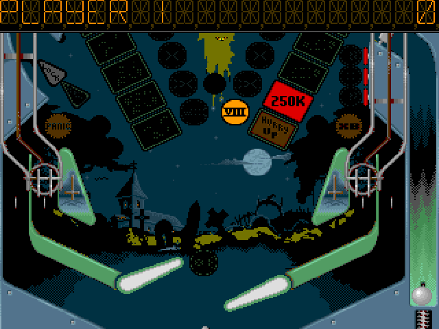 Pinball Dreams (Amiga) screenshot: Nightmare pinball (bottom part).