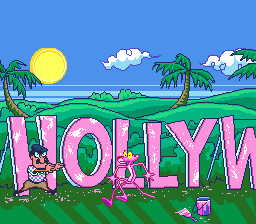 Pink Goes to Hollywood (Genesis) screenshot: Pink Panther flees from Inspector Clouseau