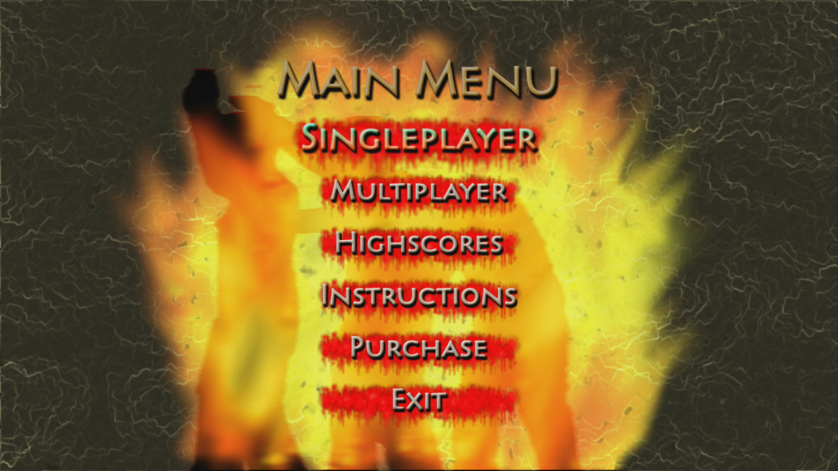 Zombie Slaughter Is Fun (Xbox 360) screenshot: Main menu (Trial version)