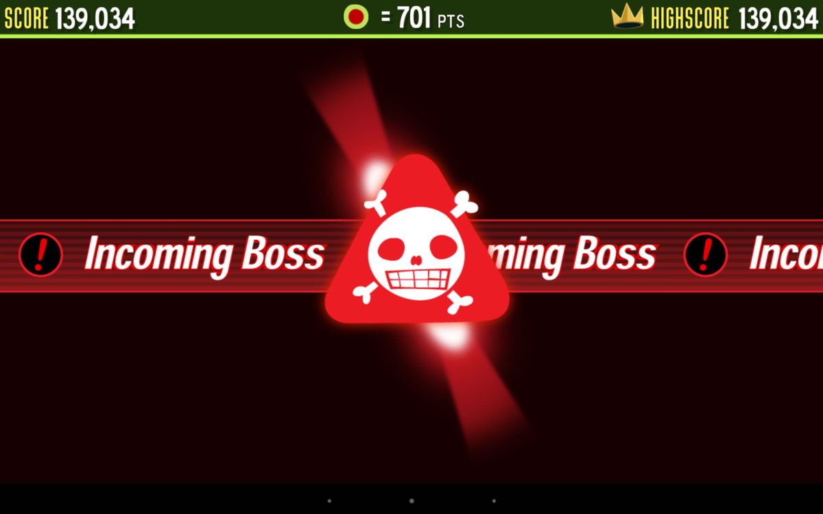 Tilt to Live 2: Redonkulous - Brimstone Pinball (Android) screenshot: Incoming boss
