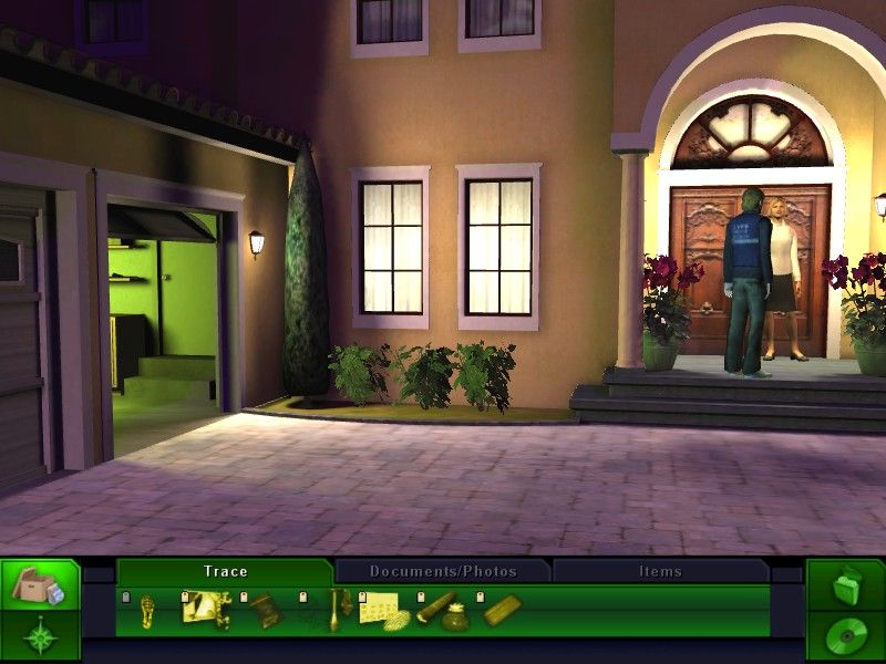 CSI: Crime Scene Investigation - 3 Dimensions of Murder (Windows) screenshot: We checked the garage, now if only we could take a peek inside the house