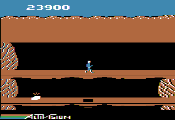Pitfall II: Lost Caverns (Apple II) screenshot: More gold, but how do I get there?
