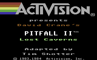 Pitfall II: Lost Caverns (Commodore 64) screenshot: Title screen