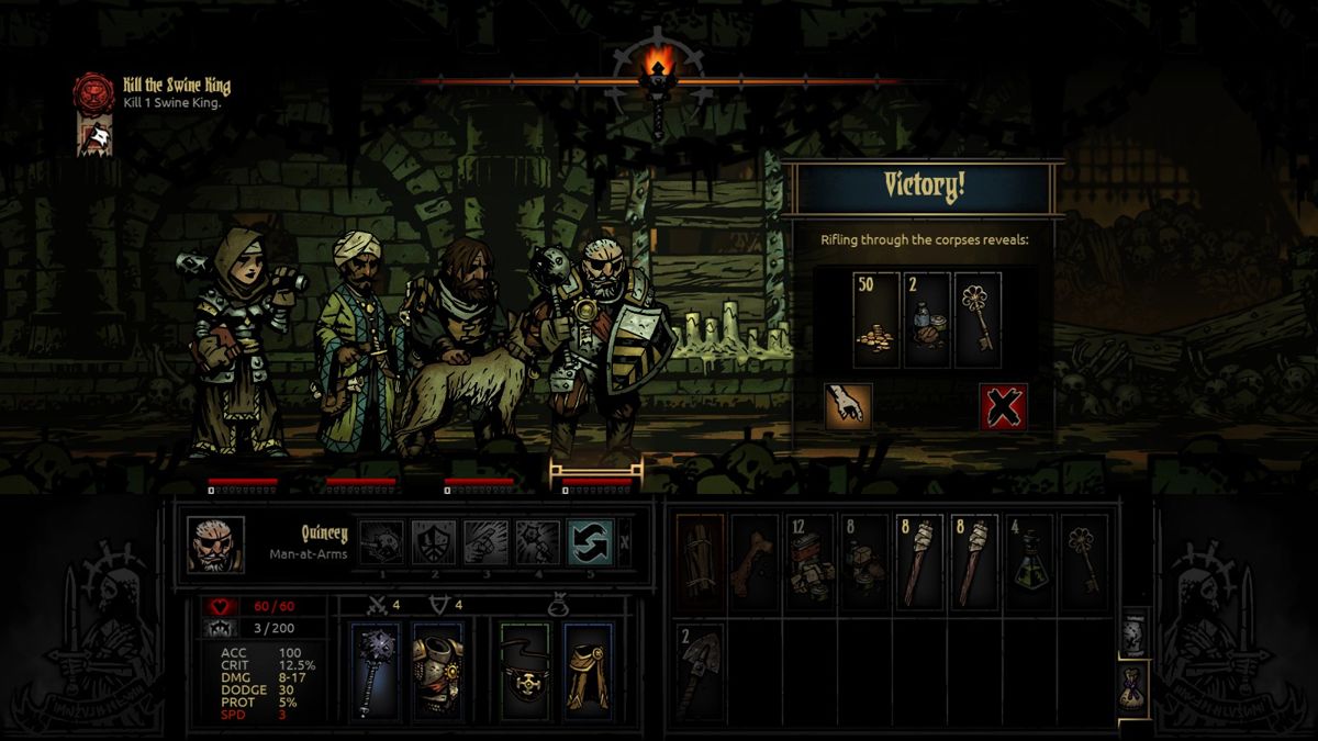 Darkest Dungeon (Windows) screenshot: Victory!