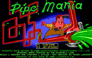 Pipe Dream (DOS) screenshot: Title