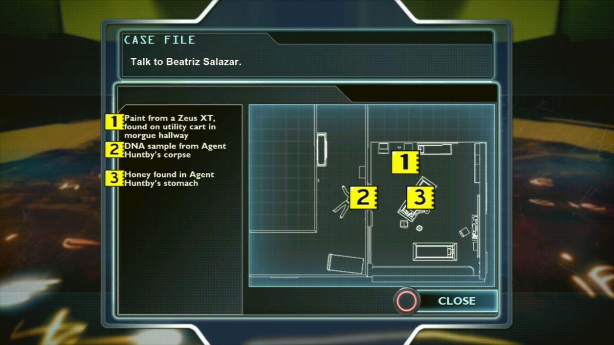 CSI: Crime Scene Investigation - Fatal Conspiracy (PlayStation 3) screenshot: Case file