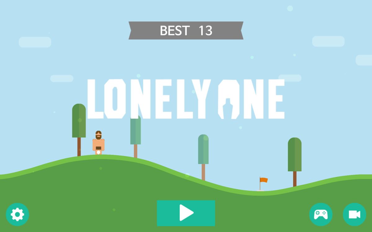 Lonely One: Hole-in-one (Android) screenshot: The main menu