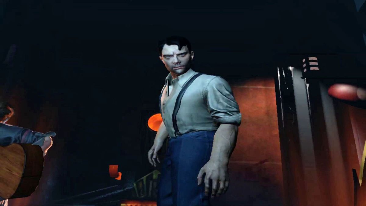 BioShock Infinite: Burial at Sea - Episode Two (Macintosh) screenshot: Atlas not a very nice character