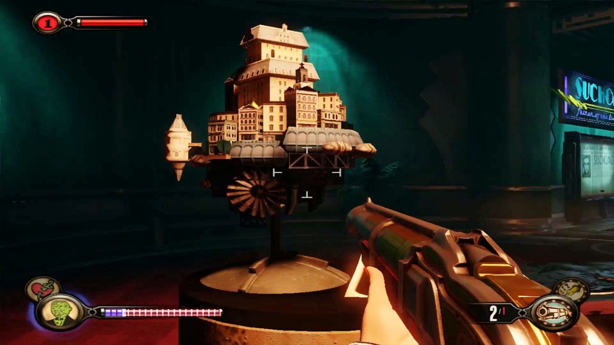 BioShock Infinite: Burial at Sea - Episode Two (Macintosh) screenshot: Recption area in Suchong's lab
