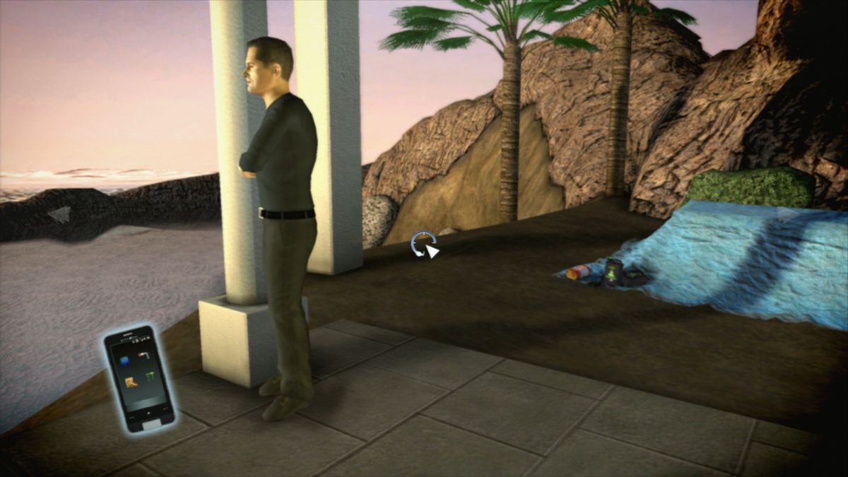 CSI: Crime Scene Investigation - Fatal Conspiracy (PlayStation 3) screenshot: Your partner seems preoccupied... something has caught his attention