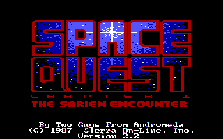 Space Quest: Chapter I - The Sarien Encounter (DOS) screenshot: Title Screen