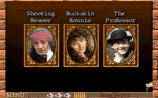 Mad Dog II: The Lost Gold (DOS) screenshot: Pick a character to help you