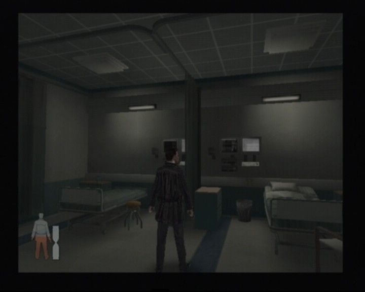 Max Payne 2: The Fall of Max Payne (PlayStation 2) screenshot: Where else would you start but in the hospital with some serious lack of... firepower
