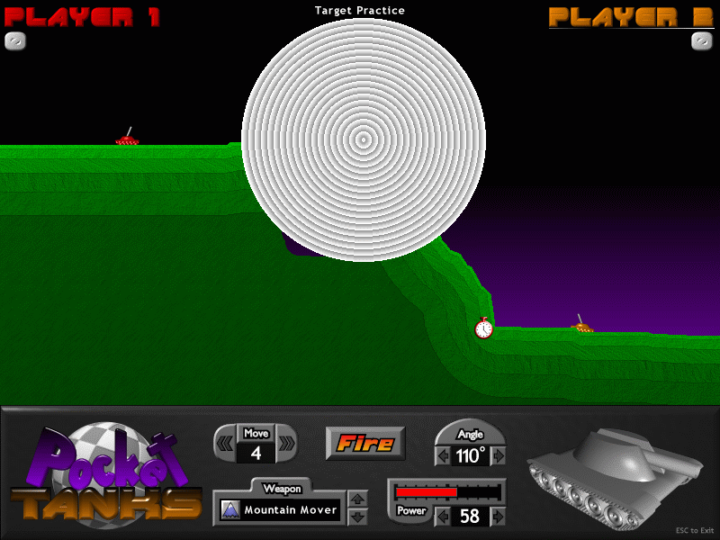 Screenshot of Pocket Tanks (Windows, 2001) - MobyGames