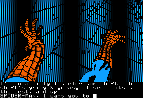 Spider-Man (Apple II) screenshot: Royally shafted