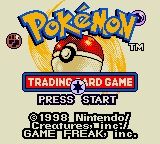 Pokémon Trading Card Game (Game Boy Color) screenshot: Title Screen