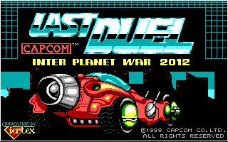 Last Duel: Inter Planet War 2012 (DOS) screenshot: Title Screen (EGA).