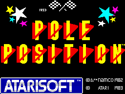 Pole Position (ZX Spectrum) screenshot: Title screen (another version)