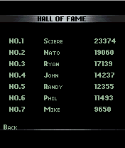 Brothers in Arms: Earned in Blood (J2ME) screenshot: High score screen