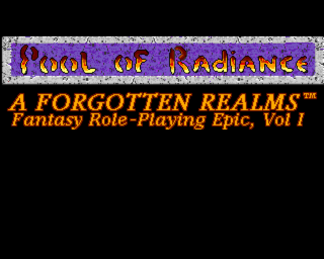 Pool of Radiance (Amiga) screenshot: Title screen #2