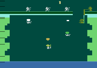 Pooyan (Atari 2600) screenshot: The game demo mode, which changes into various colors