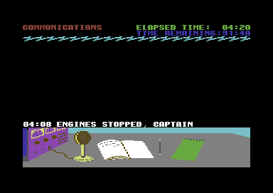 Power at Sea (Commodore 64) screenshot: You've got a message