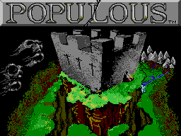 Populous (SEGA Master System) screenshot: Title Screen