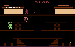 Popeye (Atari 2600) screenshot: The second level