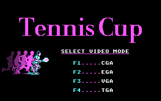 Tennis Cup (DOS) screenshot: Choosing Video Mode.
