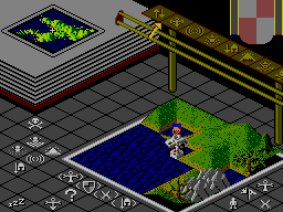 Populous (SEGA Master System) screenshot: Cross