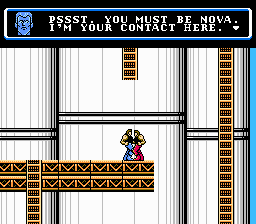 Power Blade (NES) screenshot: Contacted an agent