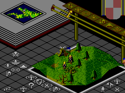 Populous (SEGA Master System) screenshot: Trees