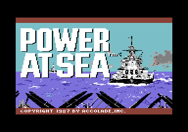 Power at Sea (Commodore 64) screenshot: Title screen