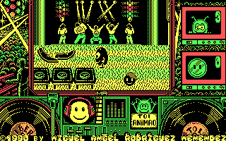 Toi Acid Game (DOS) screenshot: Level 1: The Disco.