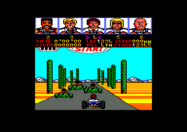 Power Drift (Amstrad CPC) screenshot: Ready to go