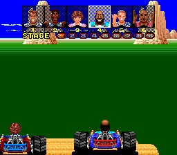 Power Drift (TurboGrafx-16) screenshot: Stage 2