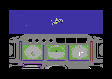 Power at Sea (Commodore 64) screenshot: Battleship ahead !