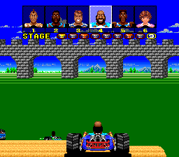 Power Drift (TurboGrafx-16) screenshot: Stage 9
