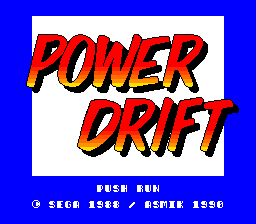 Power Drift (TurboGrafx-16) screenshot: Title