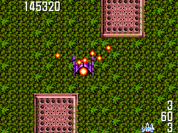 Power Strike (SEGA Master System) screenshot: That purple ship is really getting on my nerves