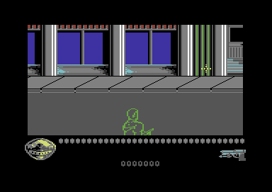 Predator 2 (Commodore 64) screenshot: level 1