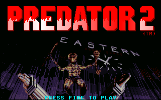 Predator 2 (DOS) screenshot: Title screen.