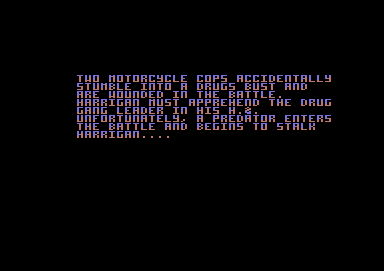Predator 2 (Commodore 64) screenshot: intro