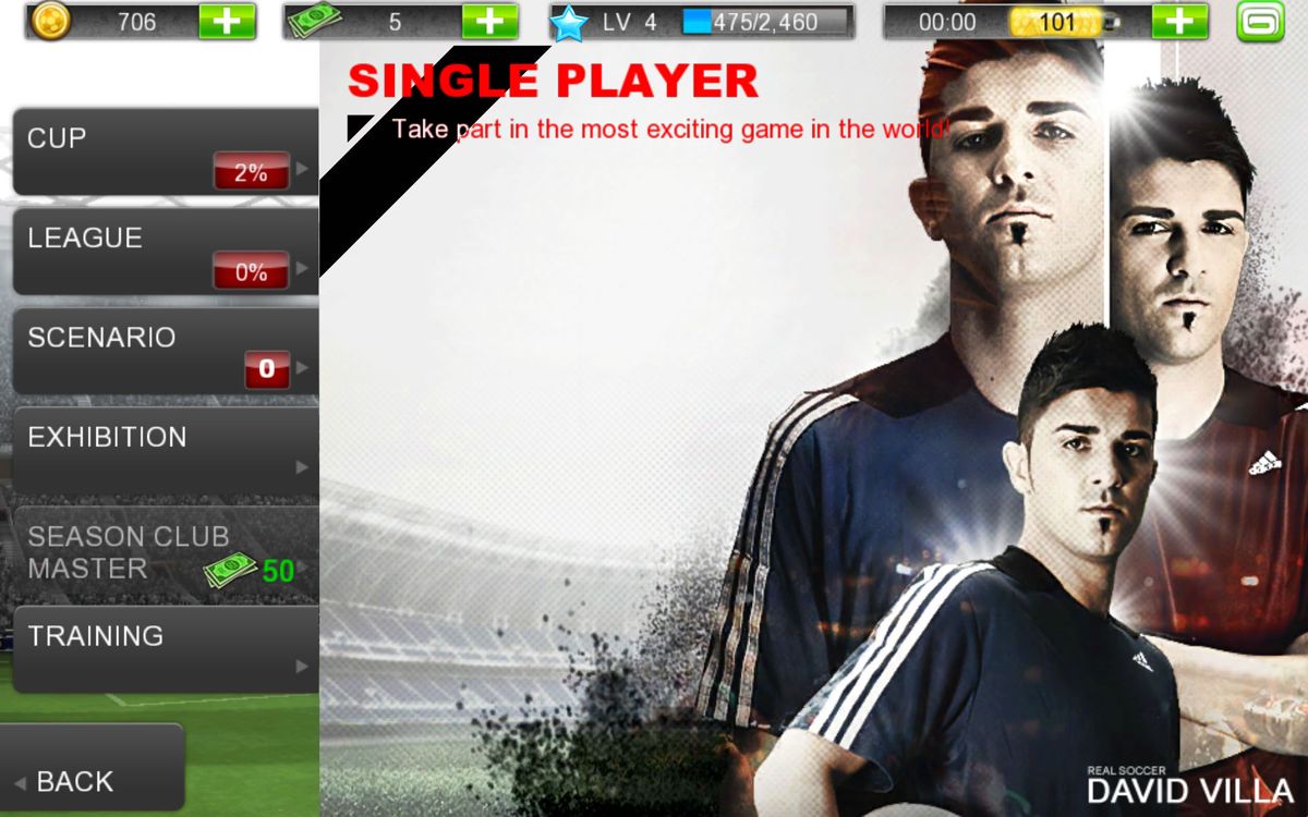 Screenshot of Real Football 2012 (Android, 2011) - MobyGames