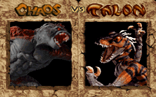 Primal Rage (DOS) screenshot: The Matchup